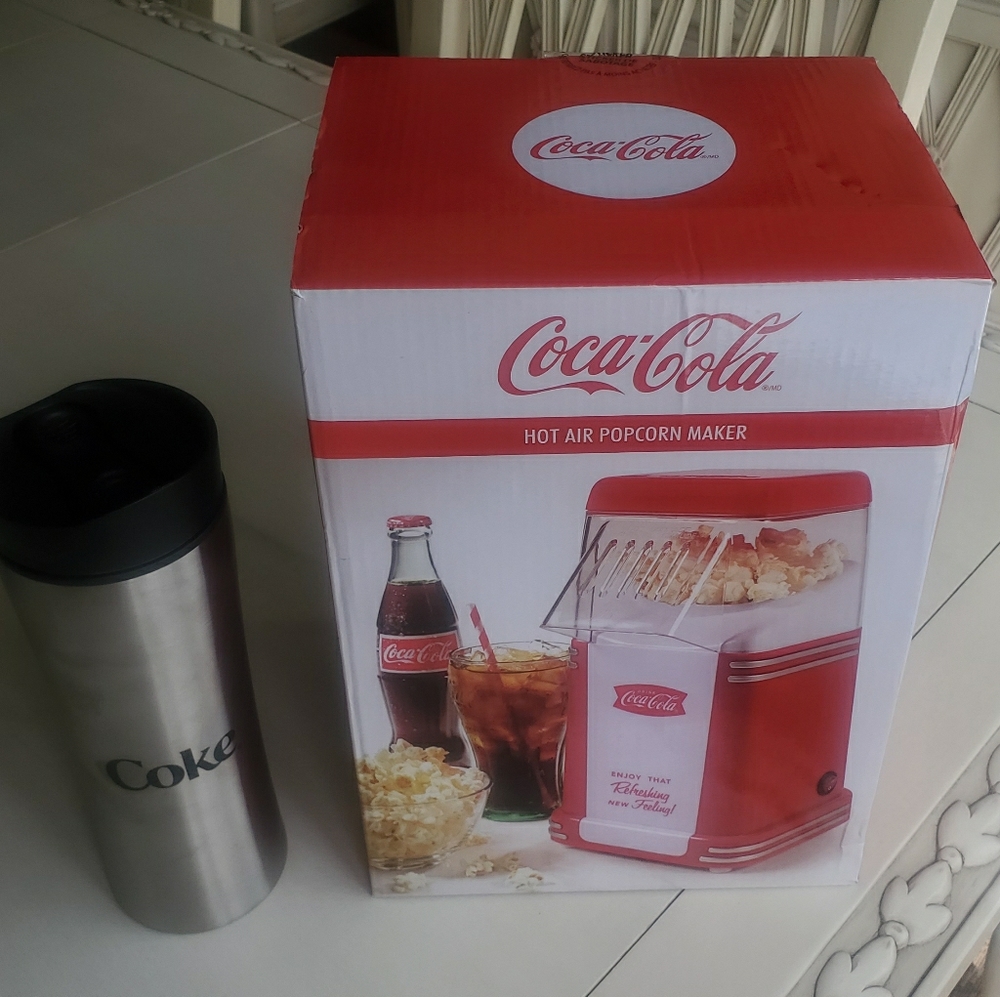 Coca-Cola Popcorn Maker and Water Bottle